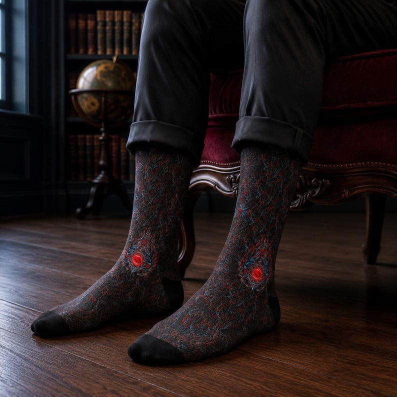 Gothic Rose Crew Socks — Accessories
